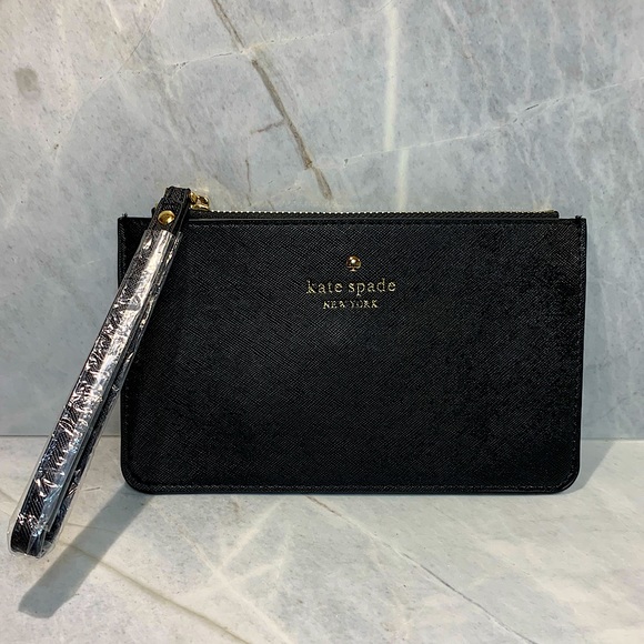 NWOT Kate Spade Spencer wristlet with gold zip 8” x 5”